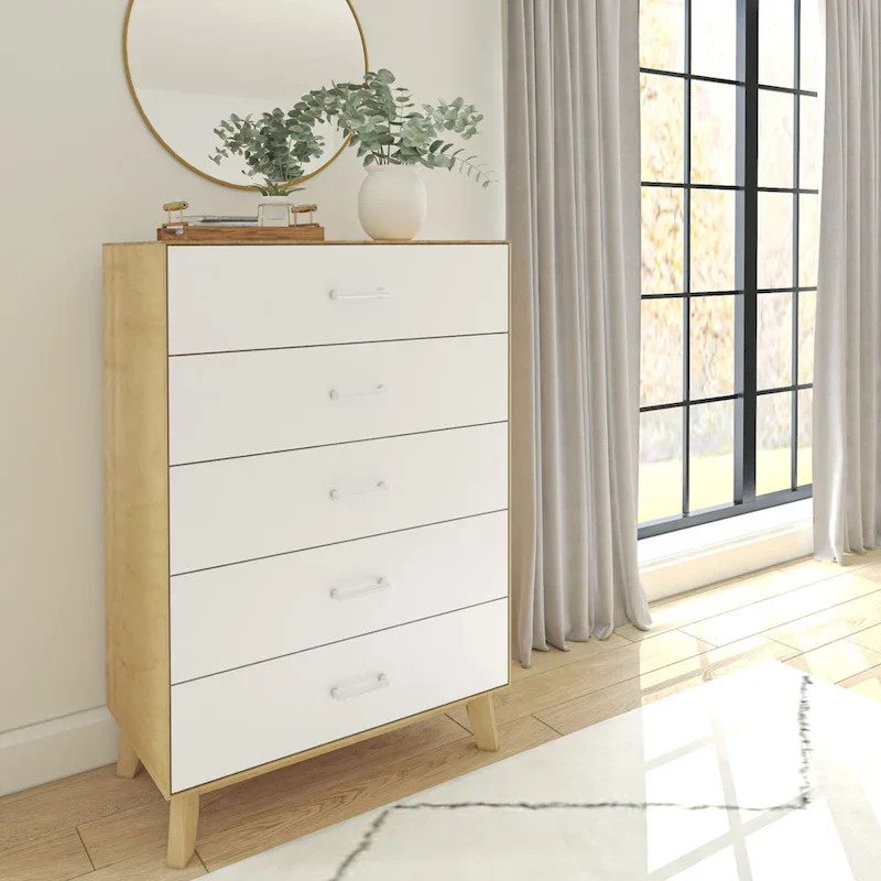 5 Drawer Dresser,White