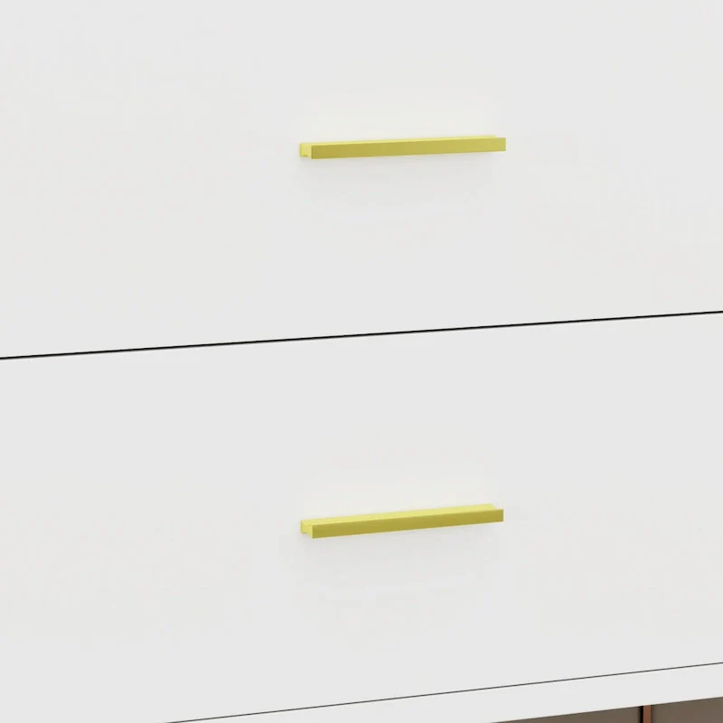 6 Drawer Larget Chest&Dresser With Golden Metal Handles