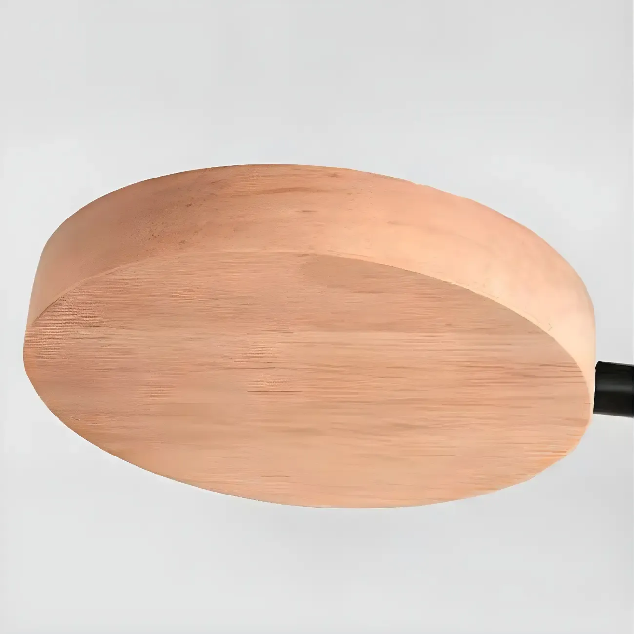 Large Gray Round Metal Semi-Flush Ceiling Light, 7-Light