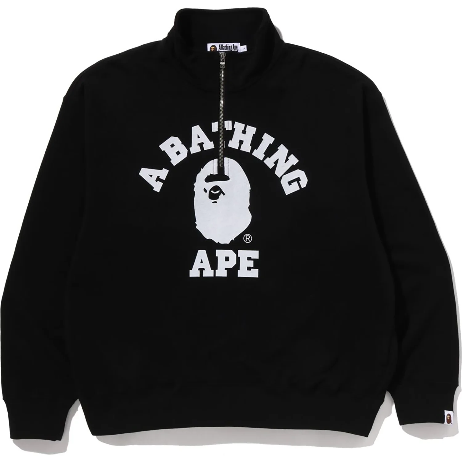 COLLEGE HALF ZIP RELAXED FIT CREWNECK SWEATSHIRT MENS