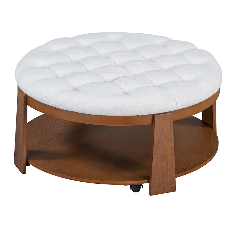 Modern Large Round Ottoman Coffee Table