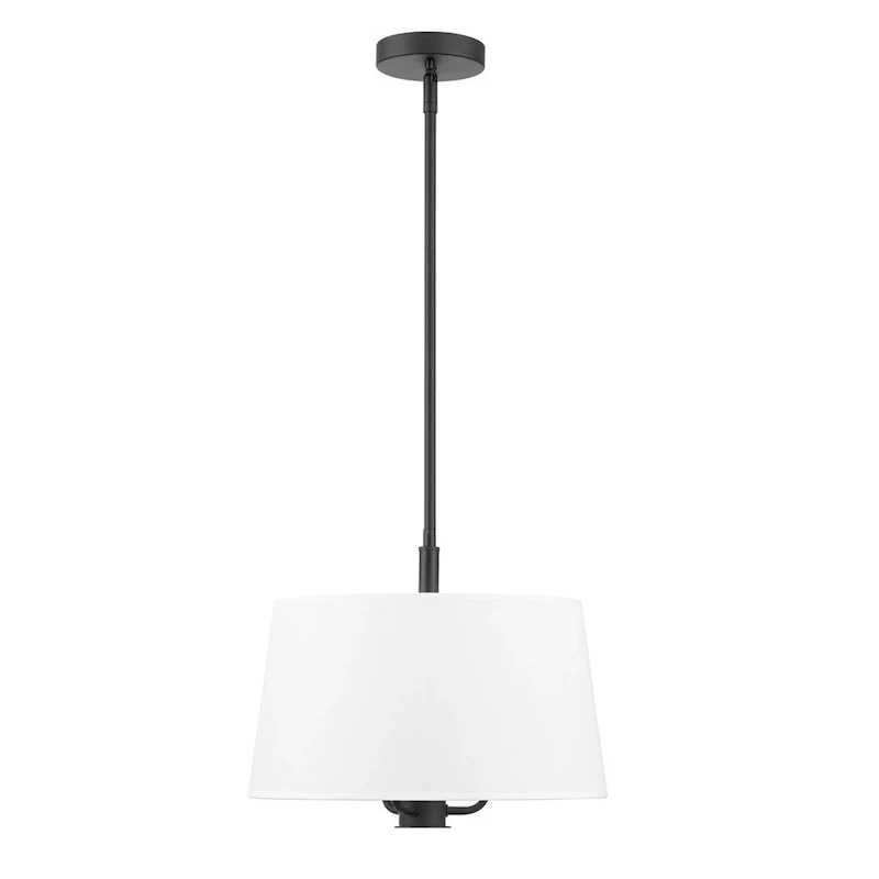 Prominence Home Billet Convertible Pendant/Semi-Flush with Fabric Shades