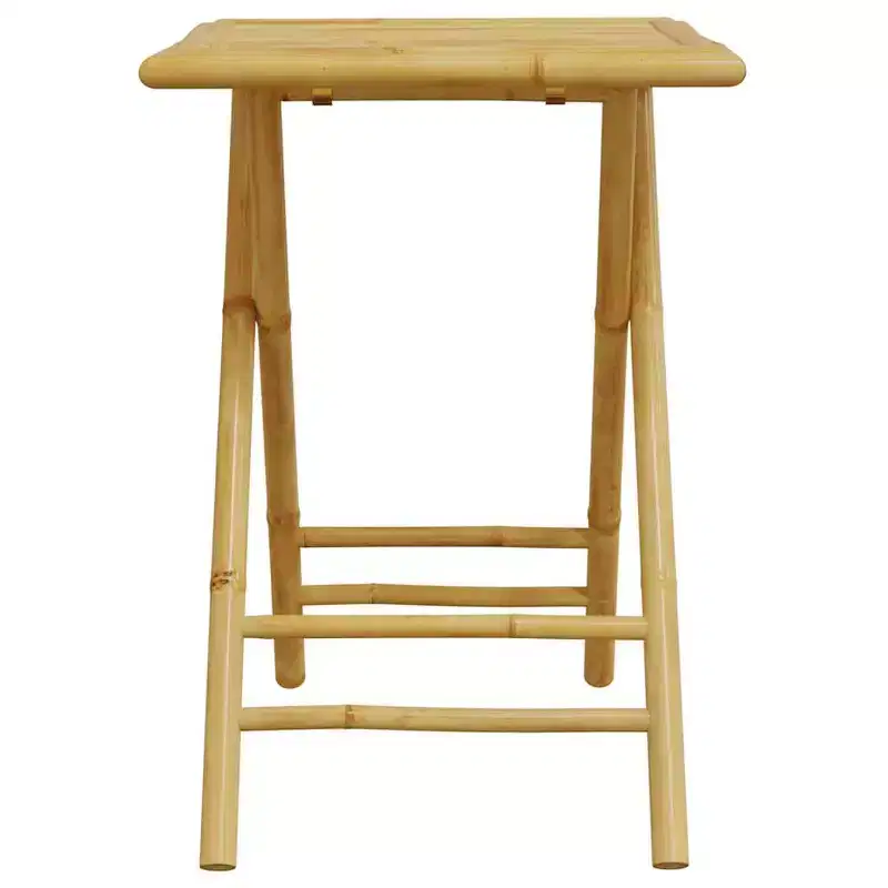 vidaXL Folding Bistro Set with Bamboo and Cushions