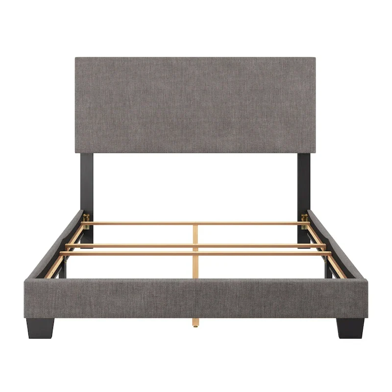 Full/Double Upholstered Bed Frame with Padded Headboard