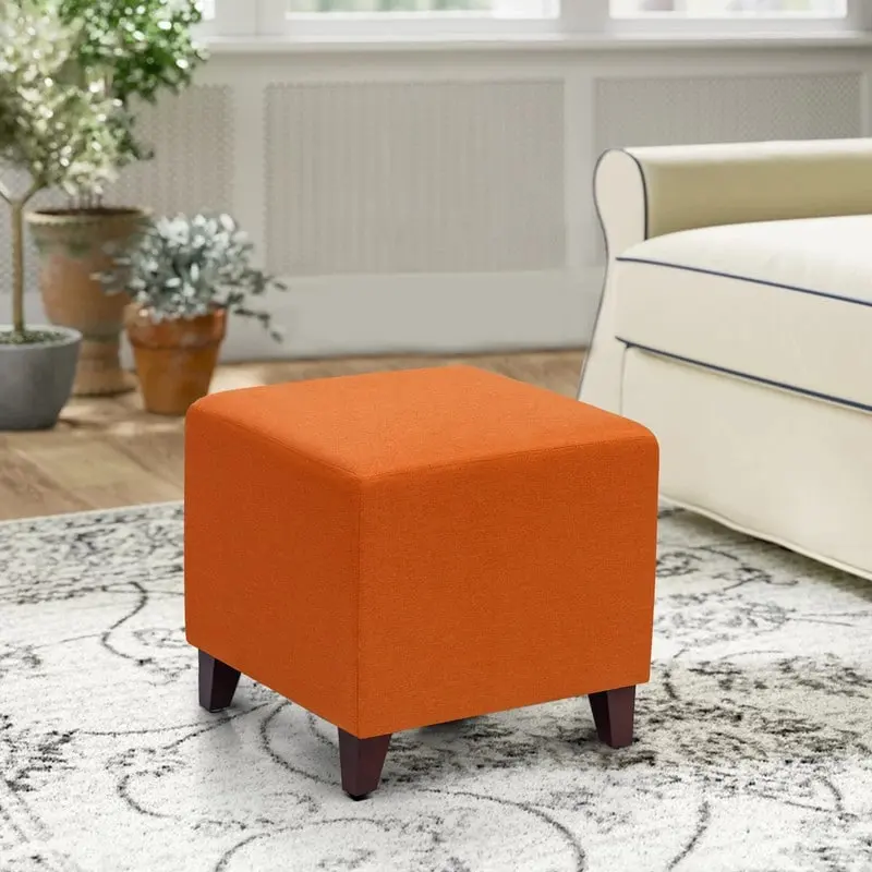 British Style Cube Ottoman Footstool