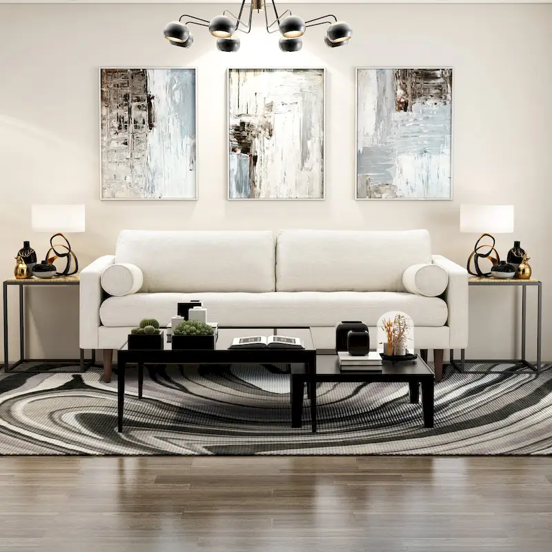 Poly & Bark Napa 72 Velvet Fabric Sofa