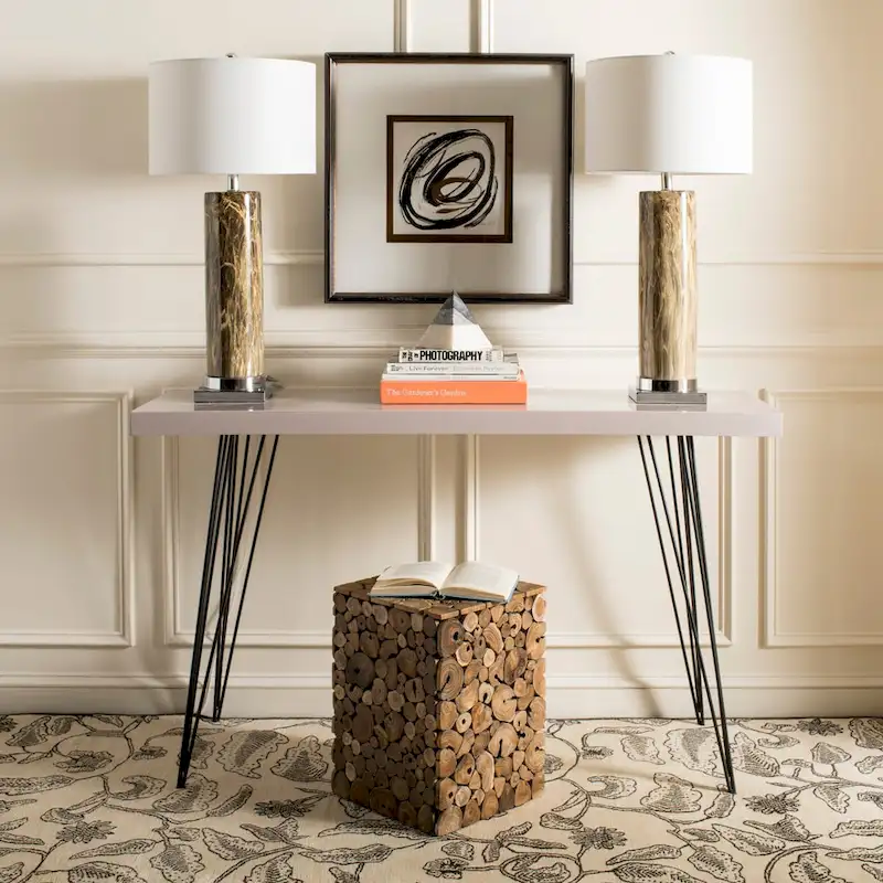 Iida Bali Black Stool - Natural - 13  x 13  x 18  - 13Wx13Dx18H