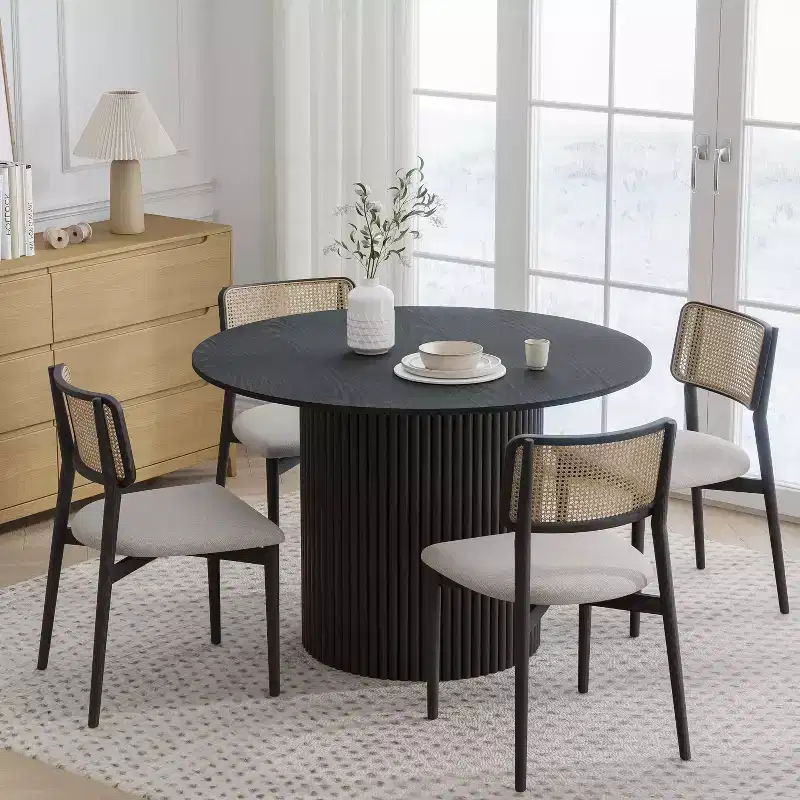 PexFix 46 Round Solid Wood Dining Table Kitchen Tables