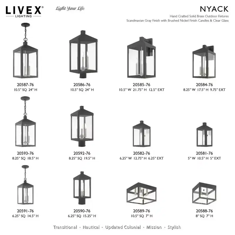 Livex Lighting Nyack 1 - Light Pendant in Scandinavian Gray