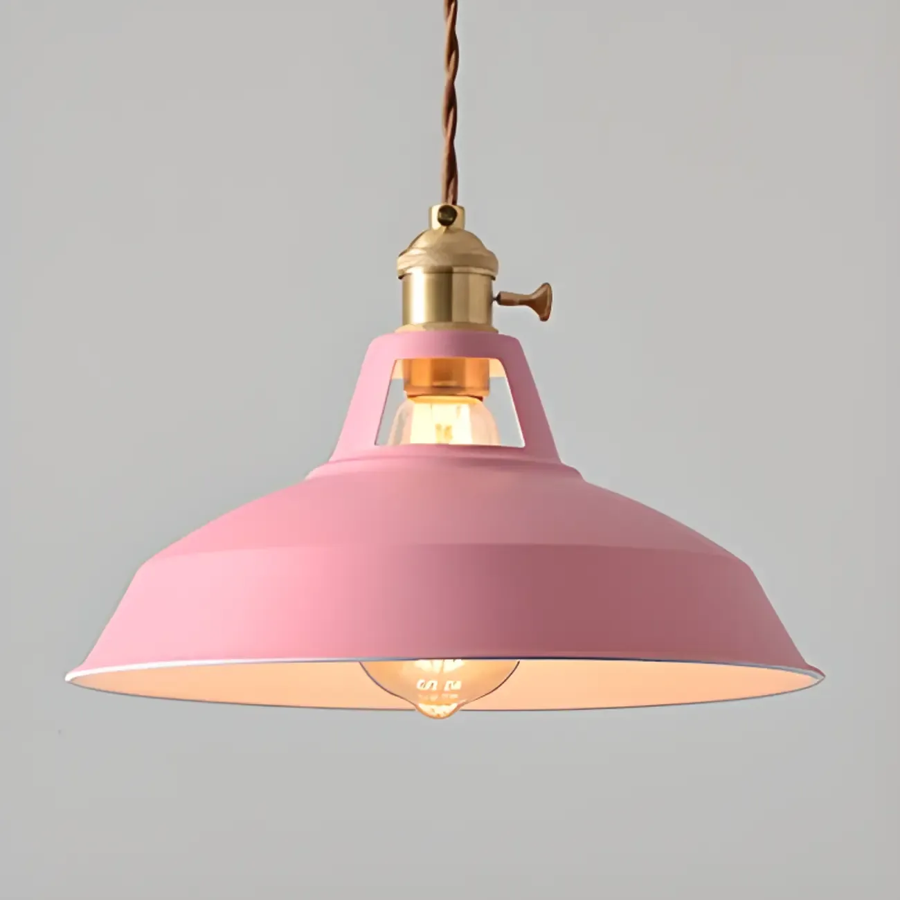 Macaron Iron Dome Pendant Lamp with Hardwired