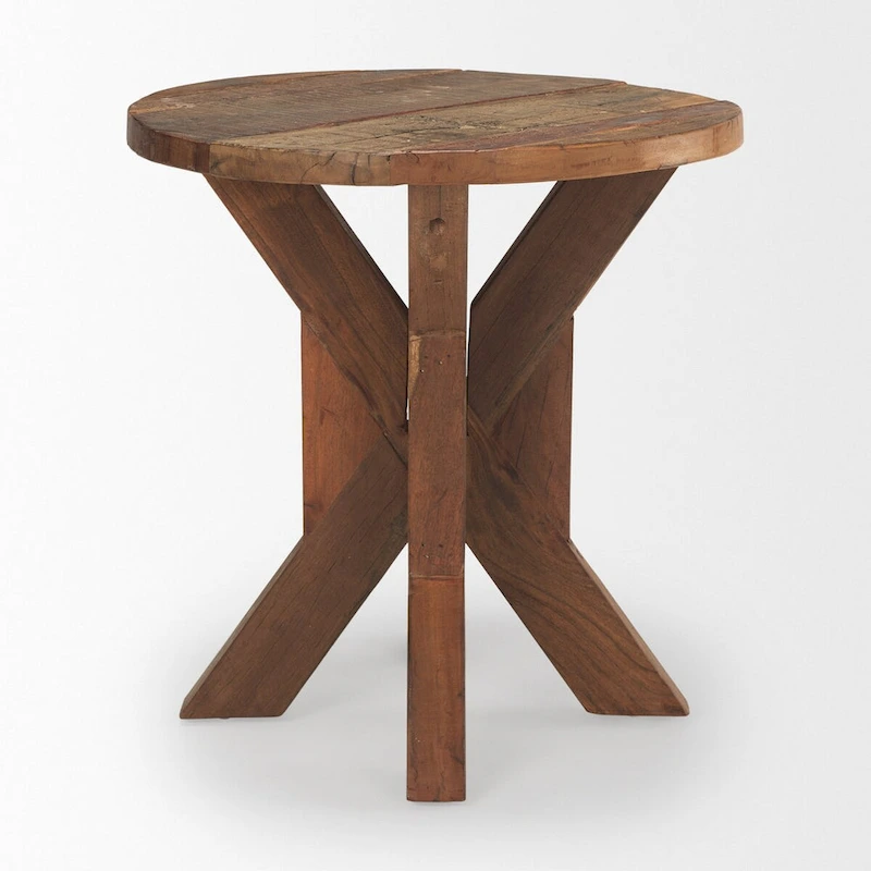 Heidi Reclaimed Brown Wooden End Table - 25.8L x 25.8W x 26.0H