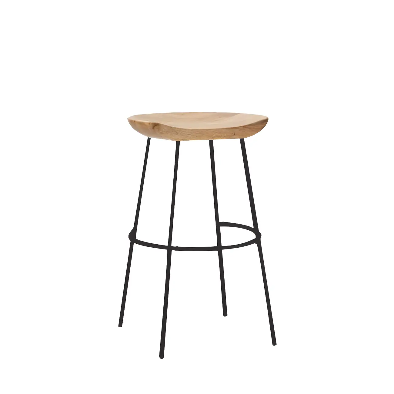 Modern Solid Wood Counter Height Bar Stools