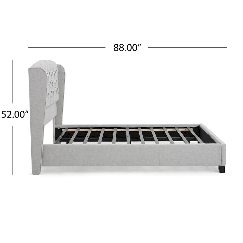 Costello Upholstered Tufted Fabric Queen Bed Set by Christopher Knight Home