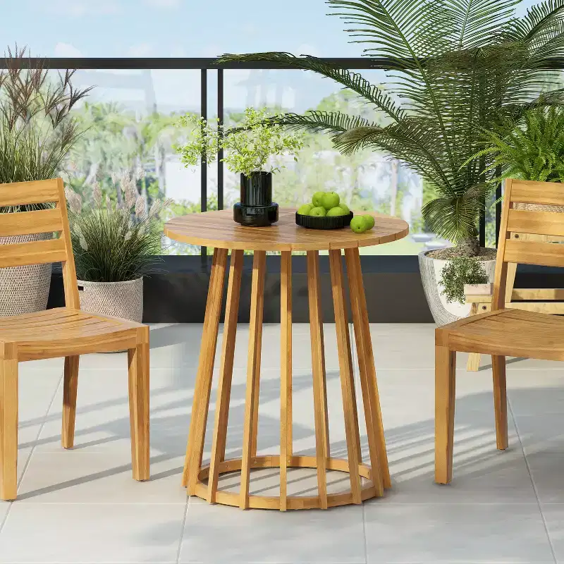 Christopher Knight Home Aegis Outdoor Round Top Acacia Wood Dining Table, Teak