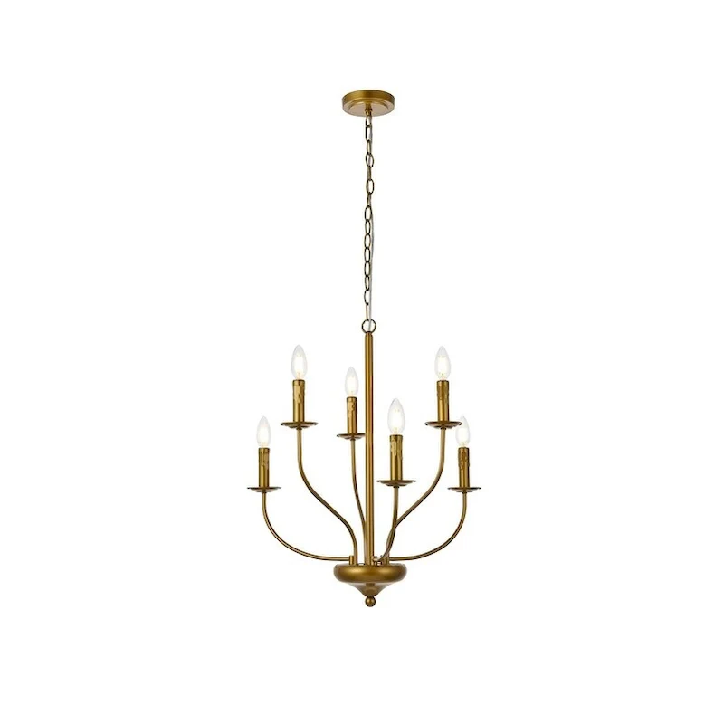 Wylda 6 Light Pendant in black - 24 Inch