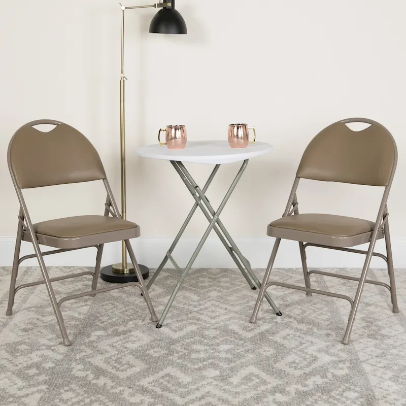 2 Pack Extra Large Ultra-Premium Triple Braced Folding Chair