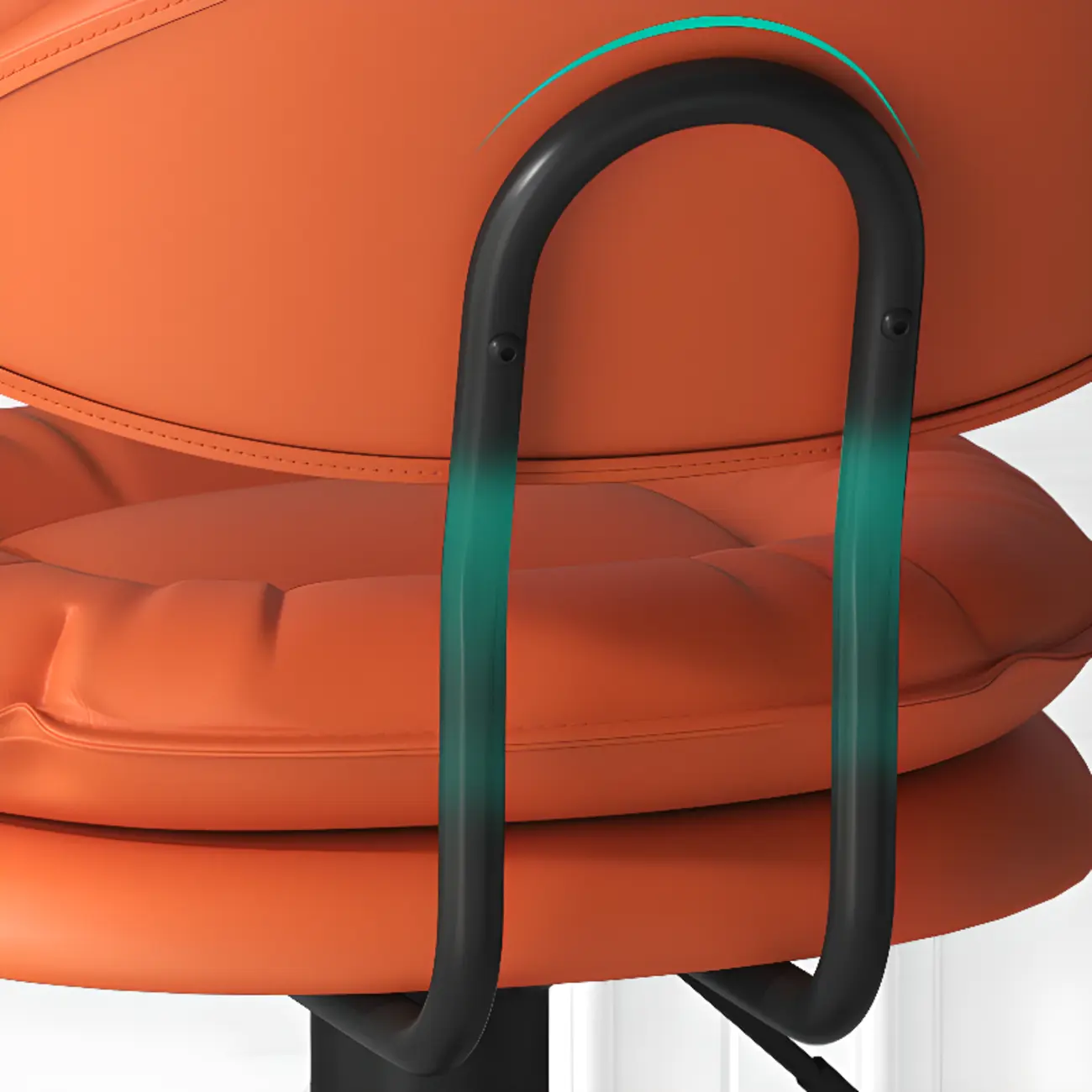 Modern Low Back Bar Chair Adjustable Swivel PU Leather