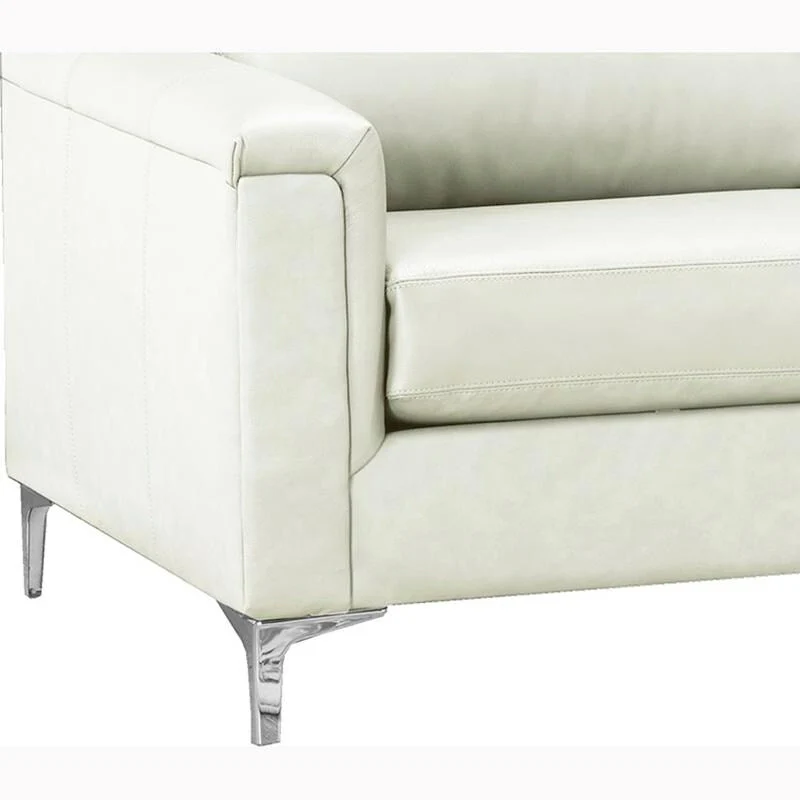 Malibu L-shaped Top-grain Leather Sectional Sofa - 122.5 x 85 x 36.5 x 35