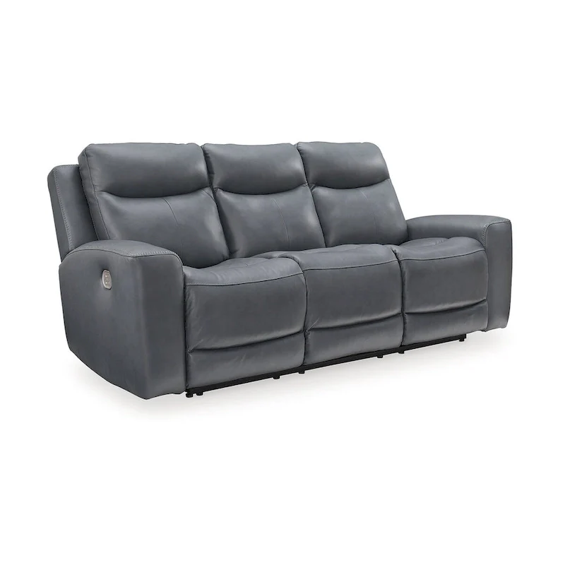 Signature Design by Ashley Mindanao Steel Power Reclining Sofa - 89W x 42D x 43H