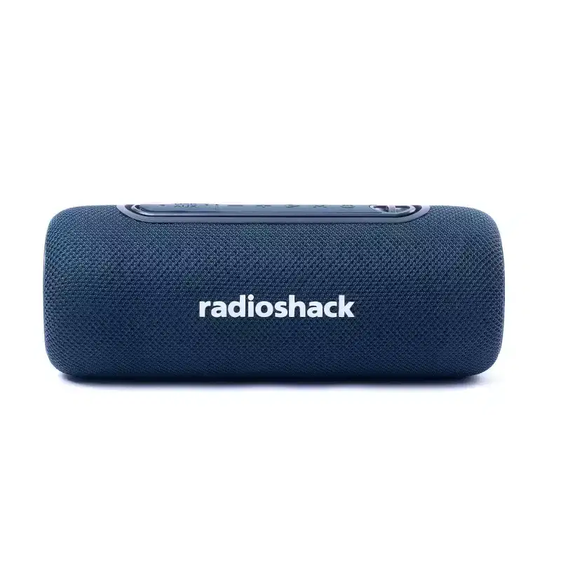 RadioShack Mini Bluetooth Outdoor Rugged Speaker 8W RGB Lights 1500mAh With TWS For Pairing and FM Radio Blue