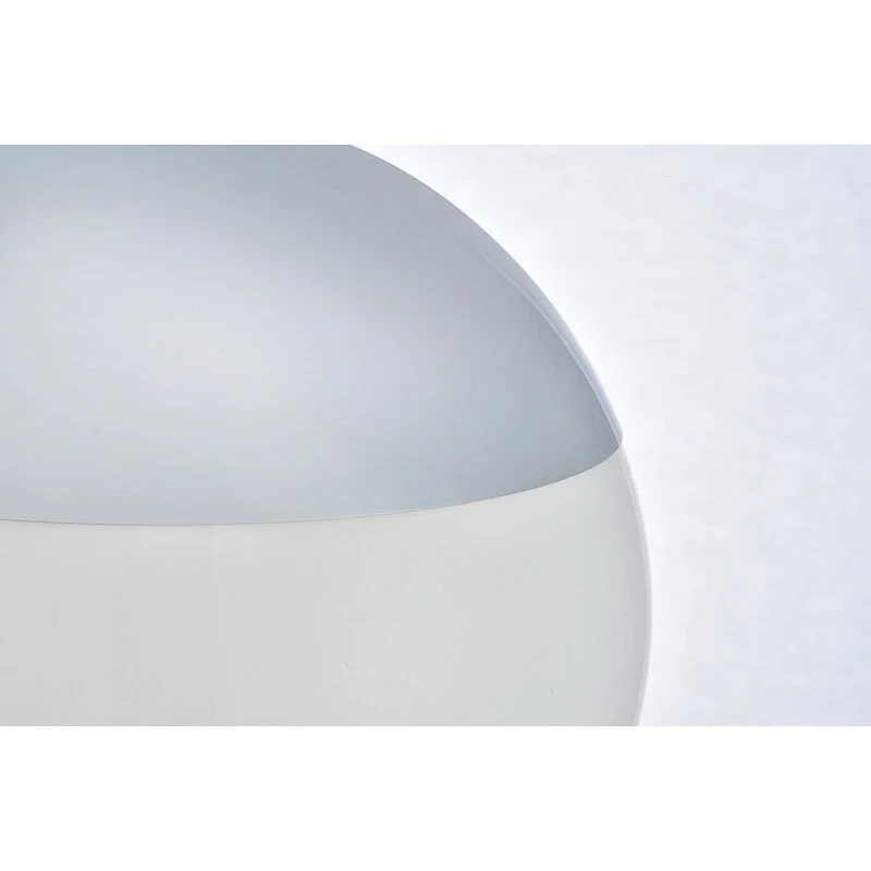 Frosted White Glass 1-Light 8-inch Pendant