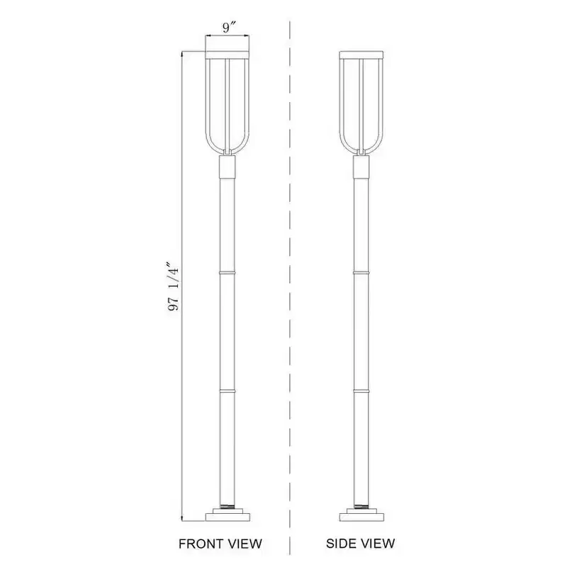 Z-Lite Leland 1 - Light Post Light in Sand Black