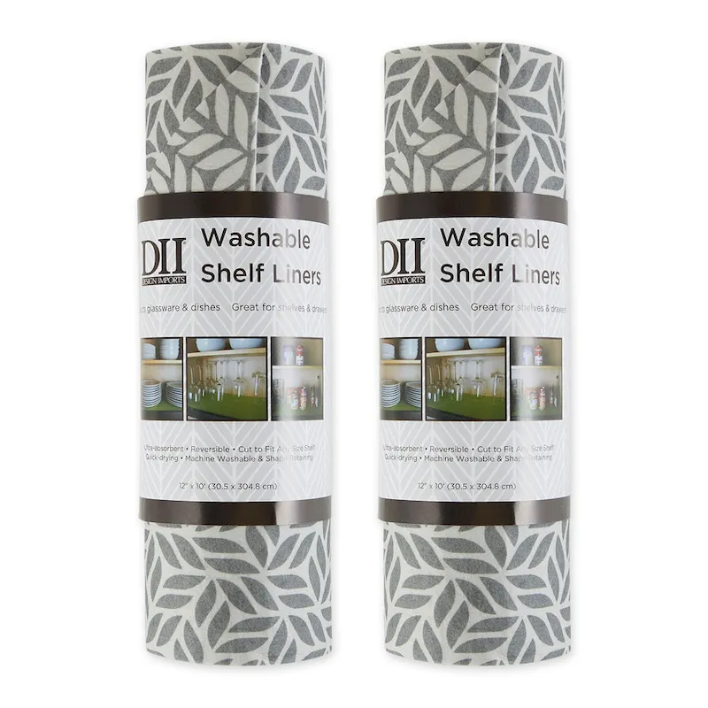 DII Grey Lattice Shelf Liner (Set of 2)