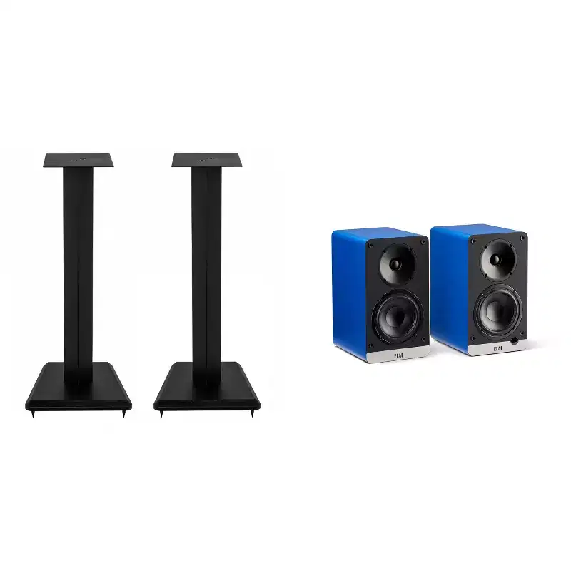 ELAC LS10-B SPEAKER STANDS And DEBUT ConneX BOOKSHELVES-BLUE