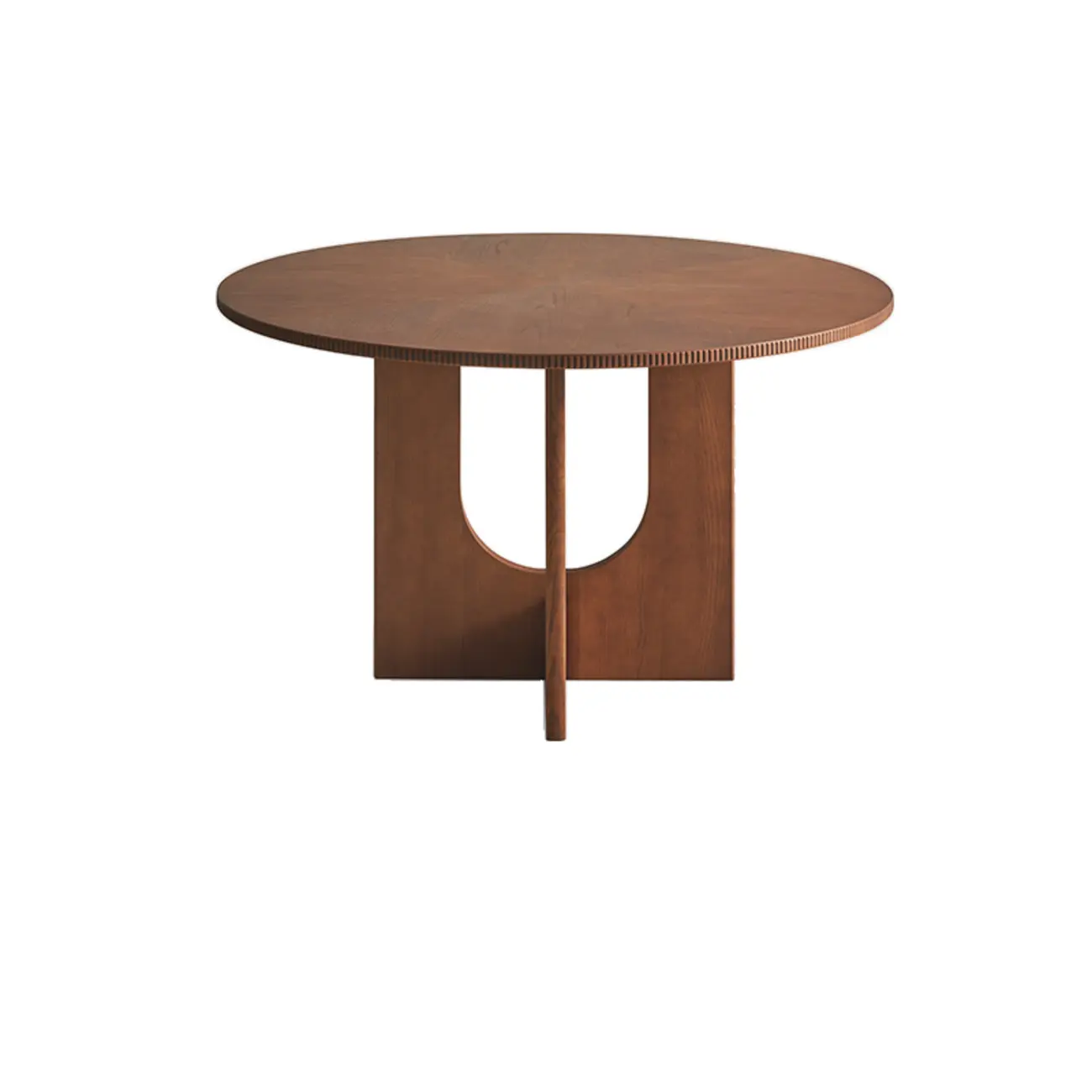 Modern Round Marble Top Pedestal Dining Table