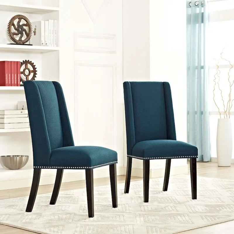 Modway Baron Fabric Upholstered Dining Chairs (Set of 2)