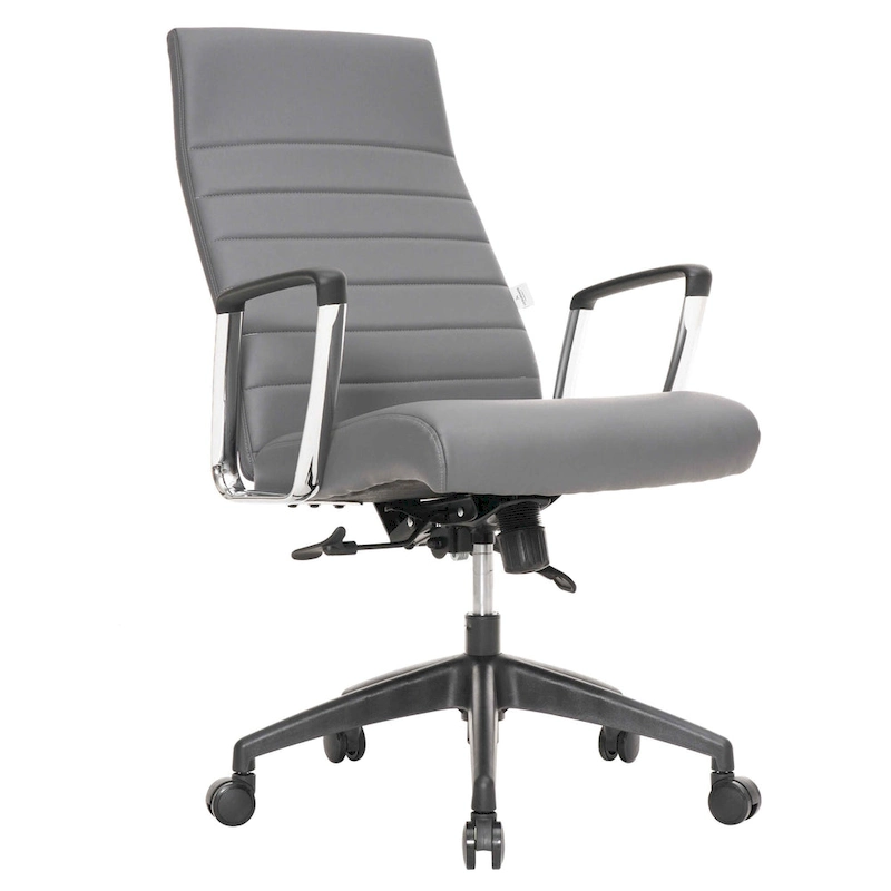 LeisureMod Hilton Modern High Back Leather Conference Office Chair