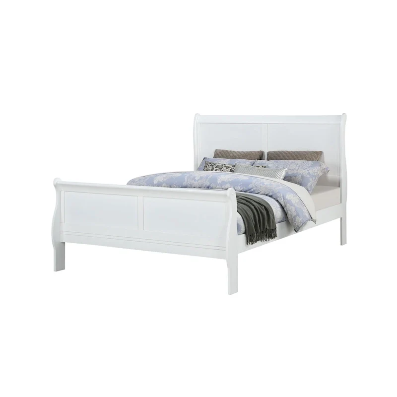 Lillie 4 Piece White Sleigh Bedroom Set