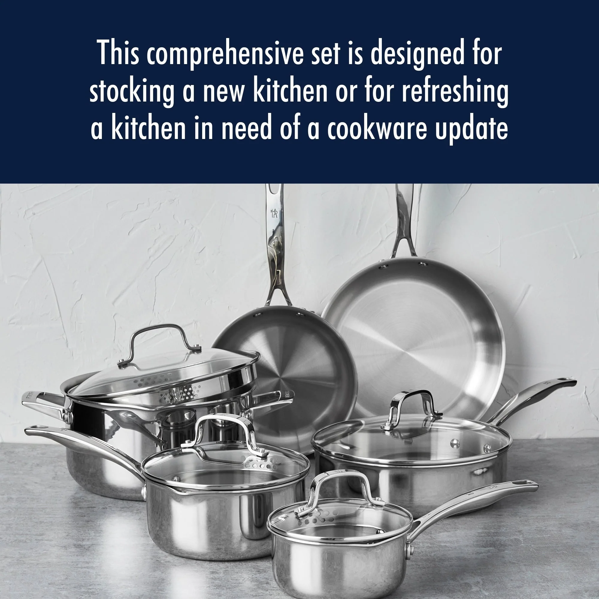 Henckels Clad H3 10-pc Stainless Steel Cookware Set