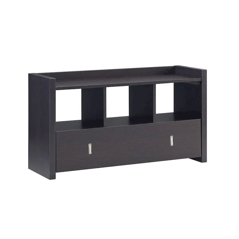 Shoe Entry Bench with Three Shelves, One Drawer with Divided Compartment