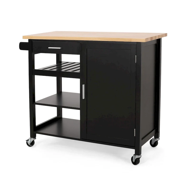 Westcliffe Contemporary Kitchen Cart with Wheels by Christopher Knight Home - 41.75 W x 18.90 D x 35.25 H
