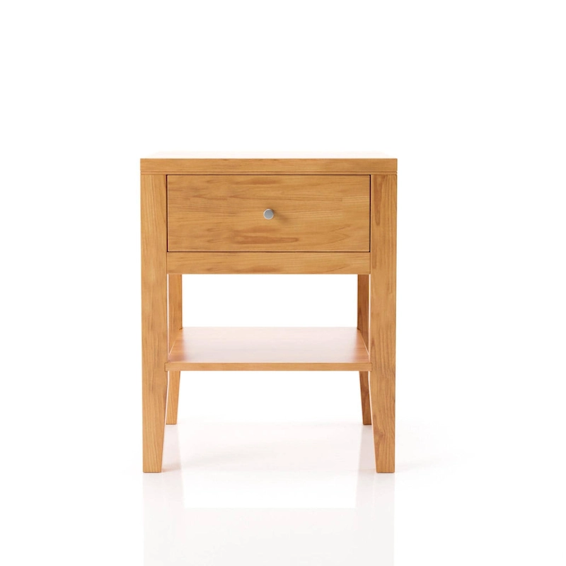 Larc Mid-Century Modern Solid Wood 1-Drawer Nightstand by Furniture of America