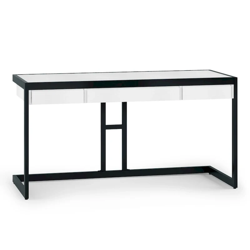 WYNDENHALL Cecilia Solid Acacia Wood Industrial Office Desk