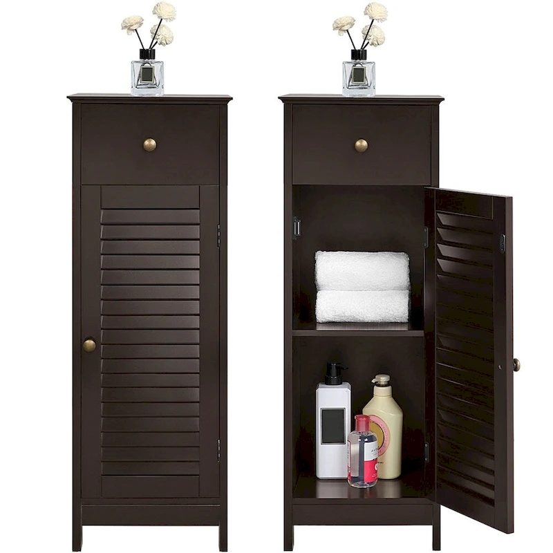 Yaheetech Bathroom Free Standing Storage Floor Cabinet with Drawers