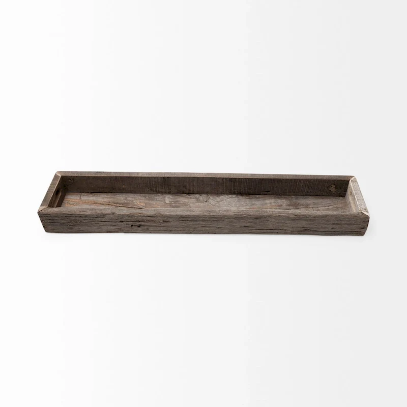 Vernon Brown Reclaimed Wood Rectangular Tray (Small)