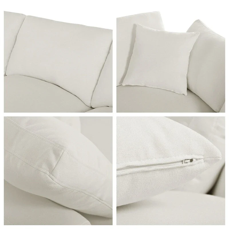 Gray U-Shape Modular Sectional Sofa 4-6 Seater