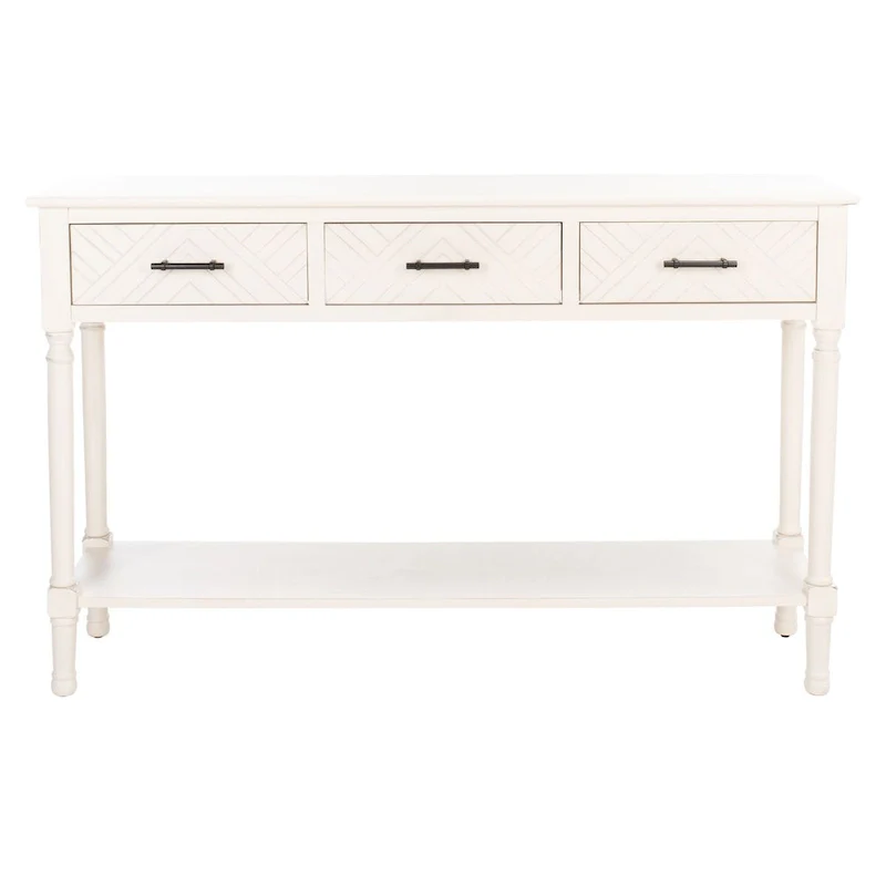 SAFAVIEH Jeanie 3-Drawer Bottom Shelf Console Table - 47.3  W x 13  L x 29.5  H - 47Wx13Dx30H