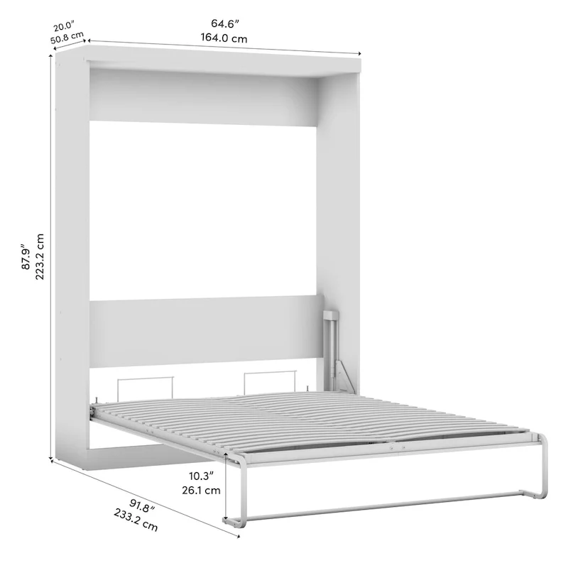 65W Queen Murphy Bed, Space-Saving Wall Bed