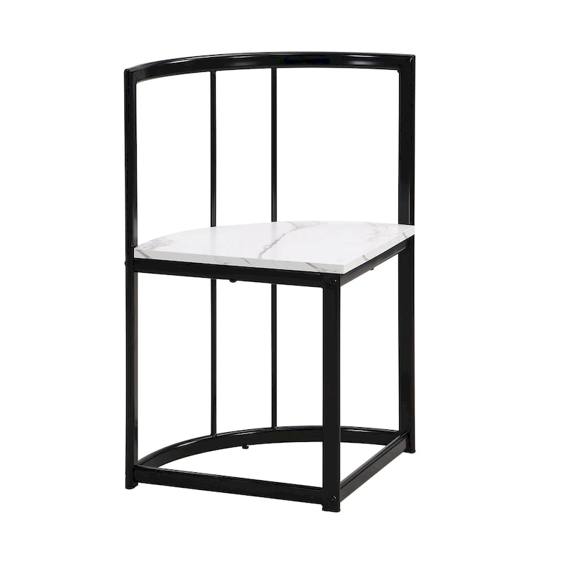 7-Piece Iron Dining Table Set with Table and Six Chairs