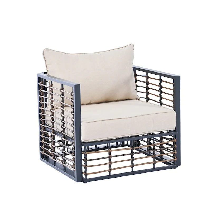 Patio Sectional Sofa Set,Garden Conversational Furniture Set,7 PCS