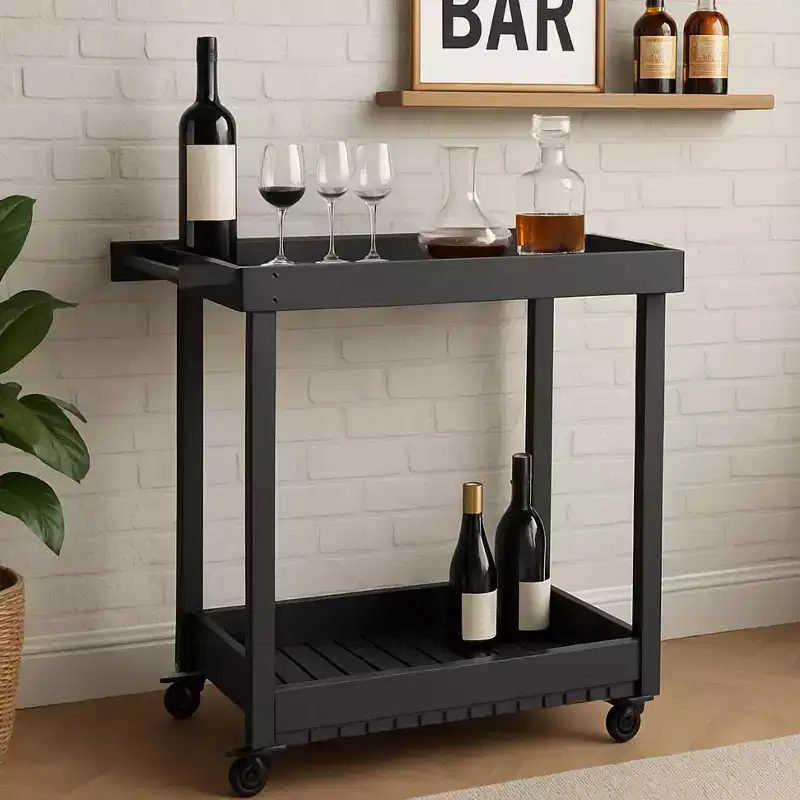 GustoWave Multifunctional Service Rolling Utility Cart for Home, Office, Bar