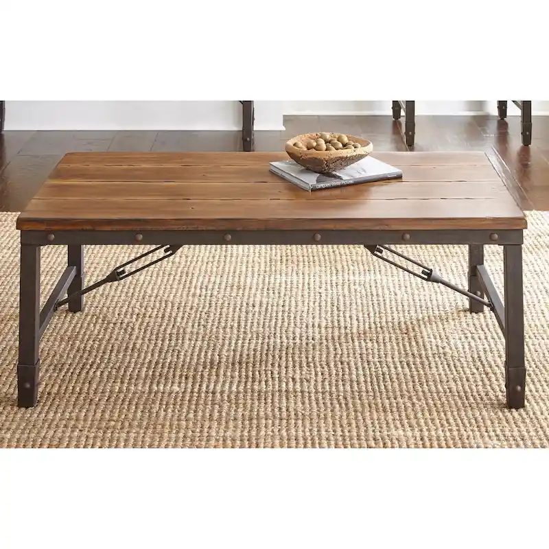 Steve Silver Gatling Natural Industrial Coffee Table
