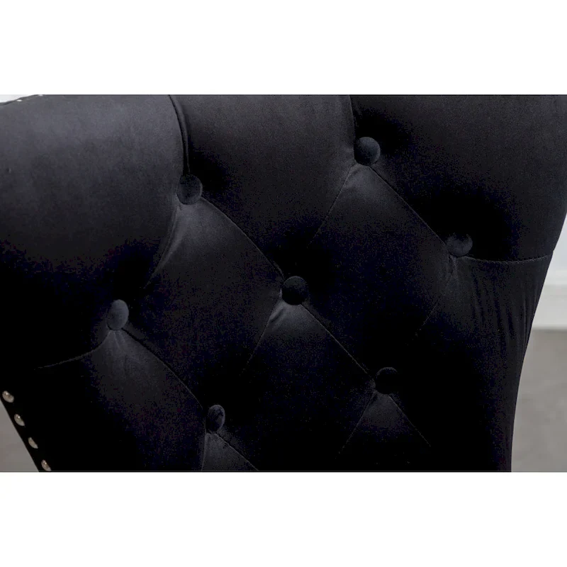 Roundhill Furniture Montura Tufted Velvet Chair (Set of 2)