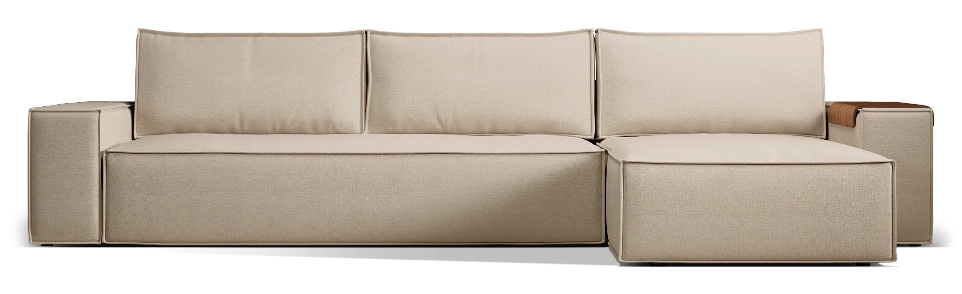 Newilla Wide Arms Sectional Sofa Bed