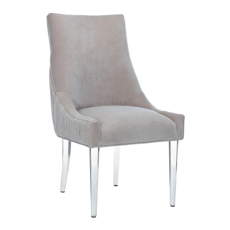 Acrylic Leg Dining Chair - 22W x 28D x 38H Modern Glamour Style