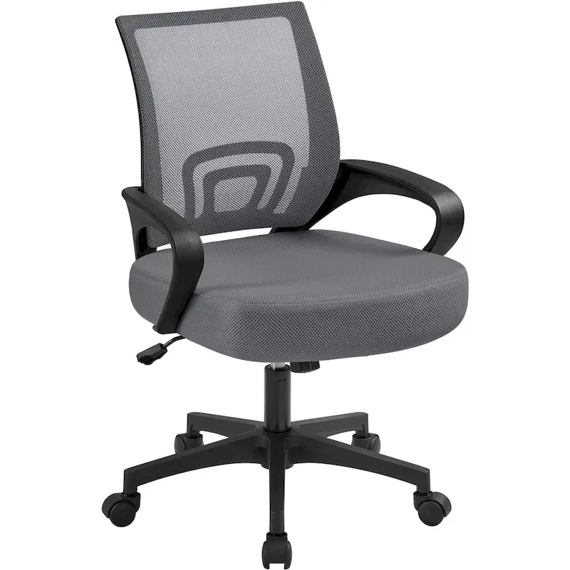 Yaheetech Adjustable Ergonomic Office Chair MidBack Mesh Swivel Chair
